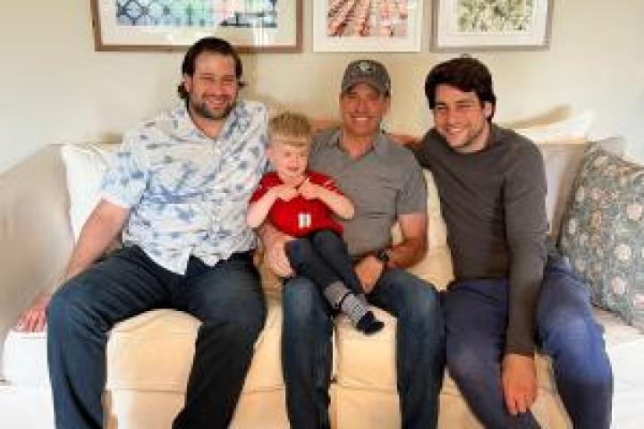 Ken Montera, center, with son Michael, left, grandson Henry and son Brien. Brien’s son Henry is the fifth generation of the Montera family to be born in Colorado.