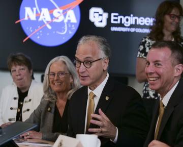 CU Regent Linda Shoemaker and President Mark Kennedy Tour NASA
