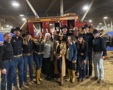 President Saliman with CU Regents and Ralphie Runners at CU Night at the Rodeo