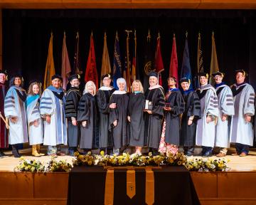 CU Regents and President Saliman with CU Boulder Regent Award Honorees