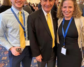 (Left to right) Jack Spiegel, Chancellor DiStefano, and Regent Spiegel at the 2023 Colorado Capital Conference