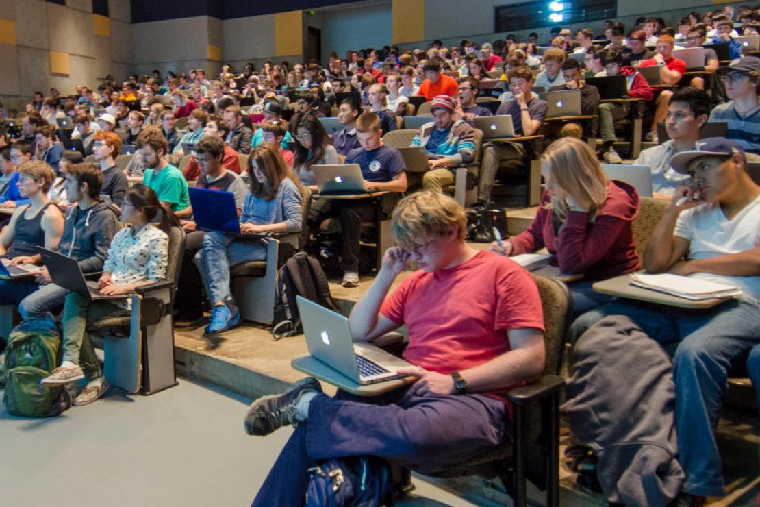 Full classroom of students